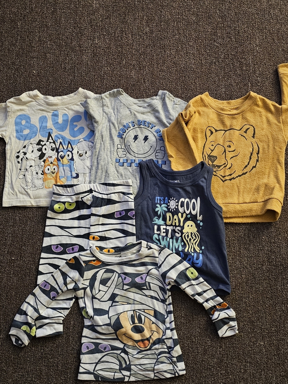 Kids Navy Blue Graphic Tank Top - Unbranded